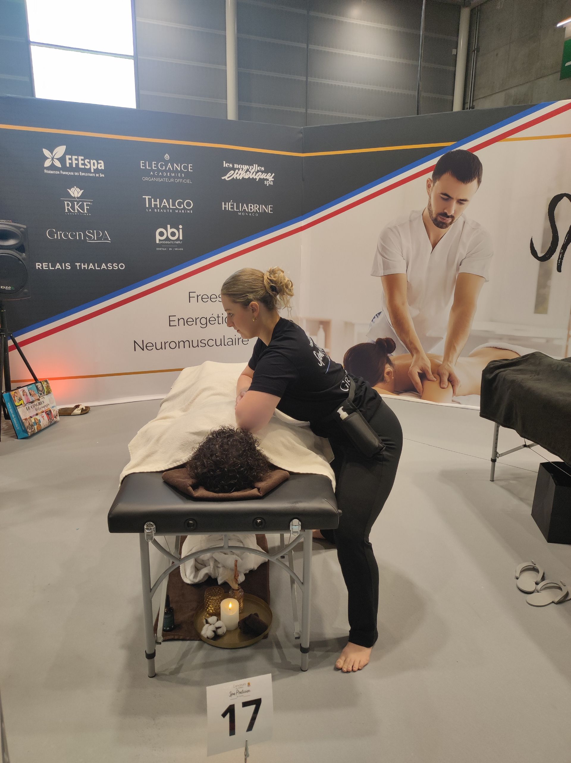 Massage lors du concours du Meilleur Spa 2024 à Paris