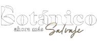 Botánico logo with the words “ahora más salvaje” in gray and gold script