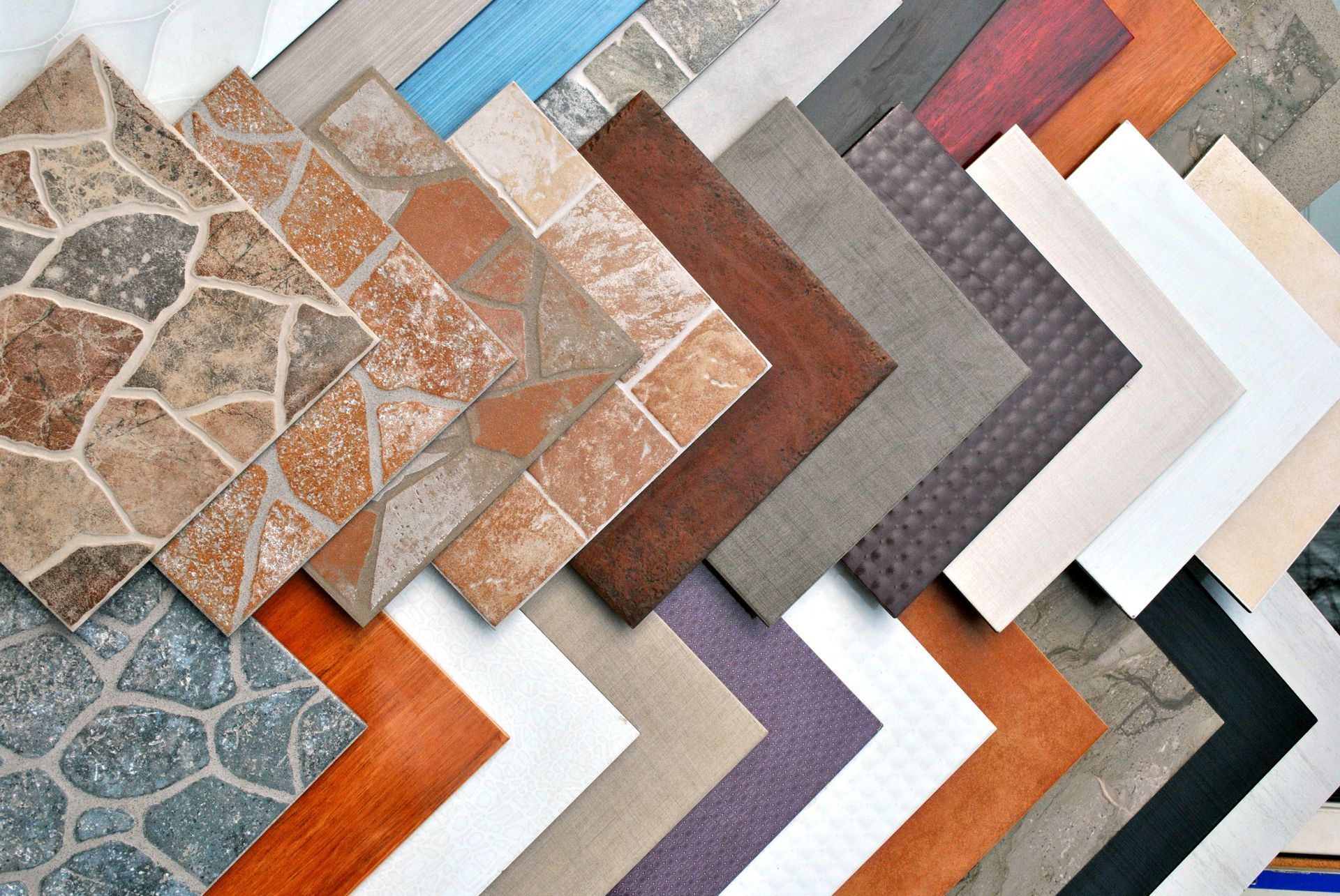 Différents types de carrelage.