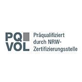 Es ist ein Logo für ein Unternehmen namens PQ Vol.