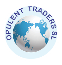 Logotipo de Oputlent Traders SL con globo azul y texto circular sobre un fondo claro.