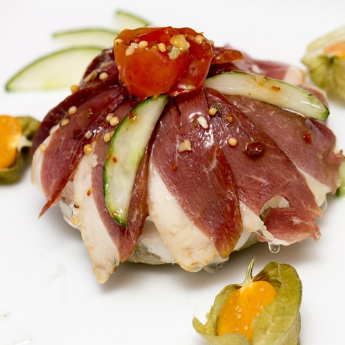Un plat de charcuterie