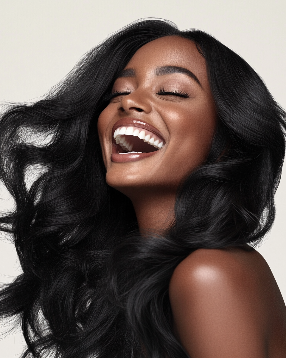 Haare werden geglättet