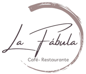 A logo for la fabula cafe and restaurante