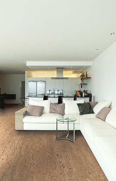 Korkboden an der Couch