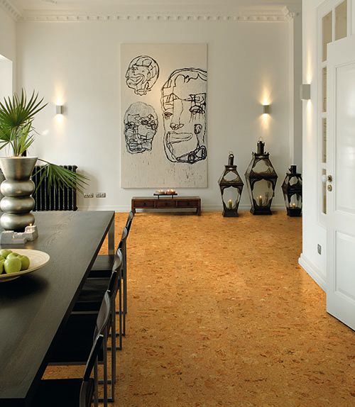 Korkboden im Esszimmer