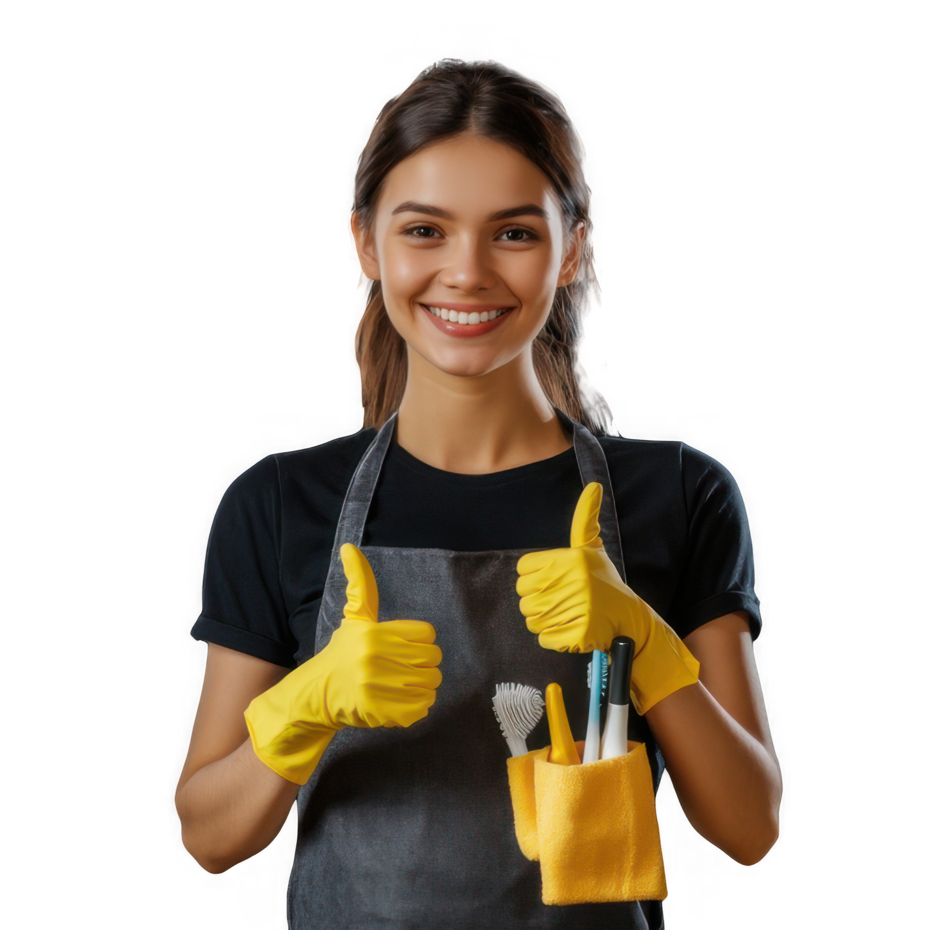 Agent d'entretien qui a les pouces en l'air