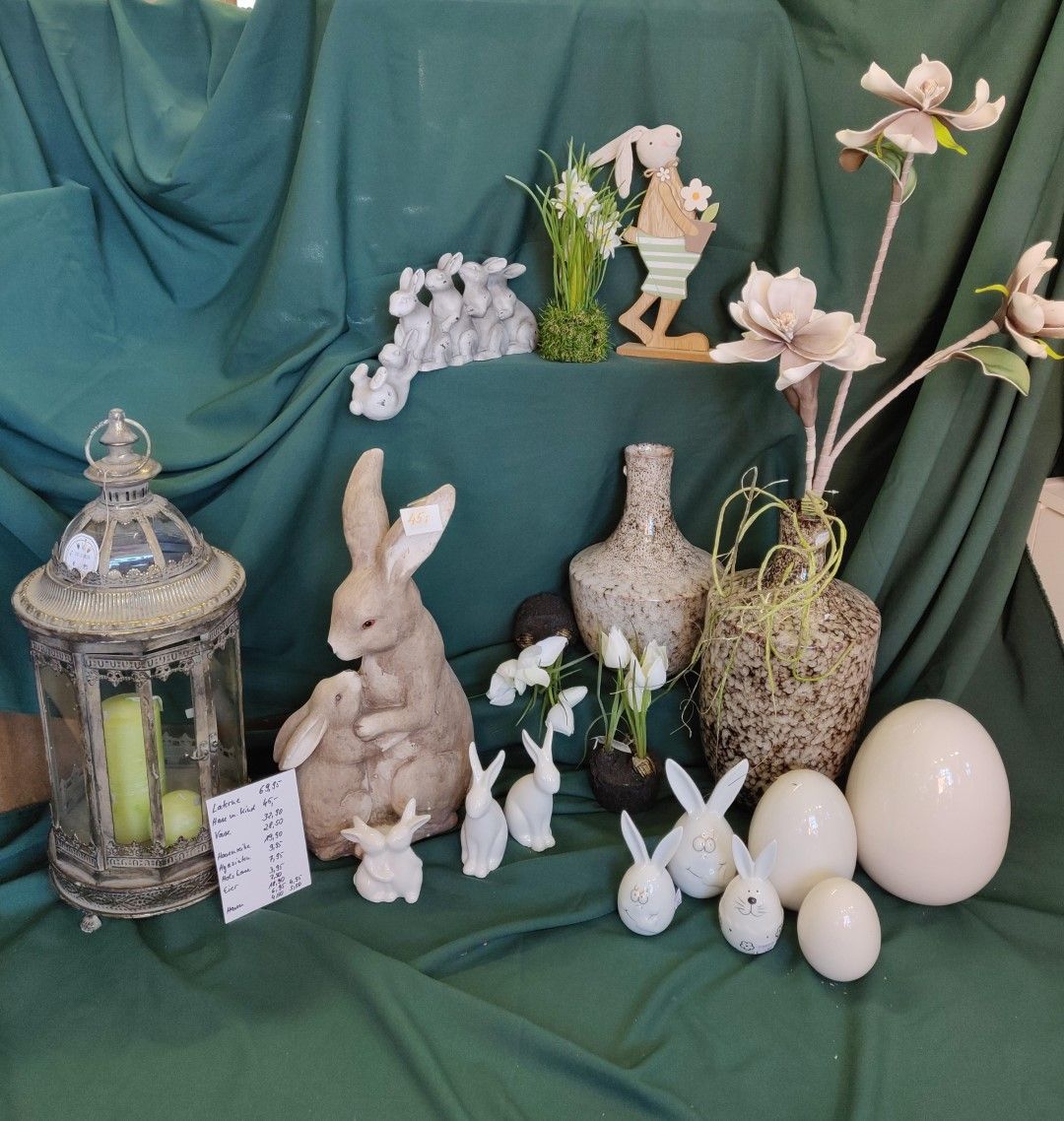 Keramik Oster Hasen  Keramik Katzen und Frosch förmige Vasen 