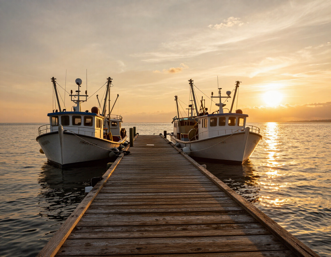 Anna Maria City Pier with fishing boats