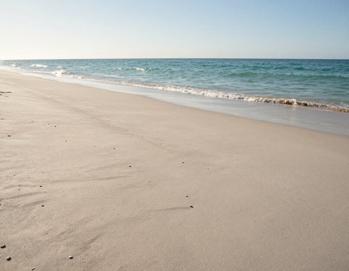 Coquina Beach wide sandy stretch