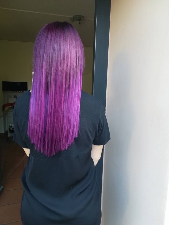 capelli lunghi viola - Salone Rosita