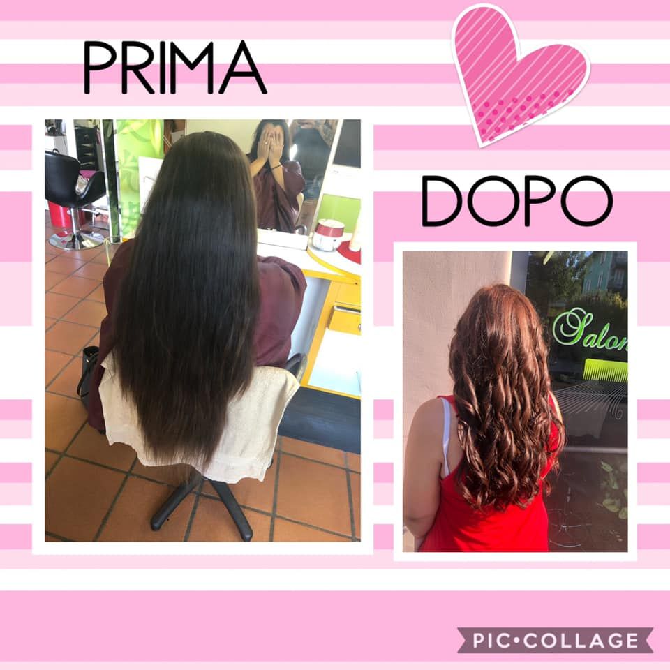 prima e dopo taglio e colore - Salone Rosita