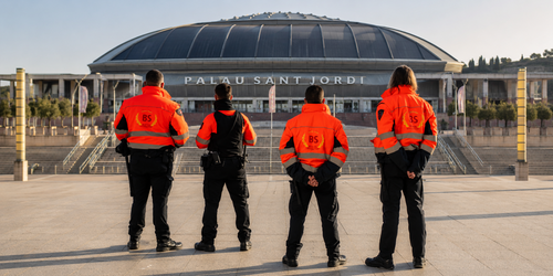 Vigilantes de Seguridad de Barna Porters en el Palau Sant Jordi.
