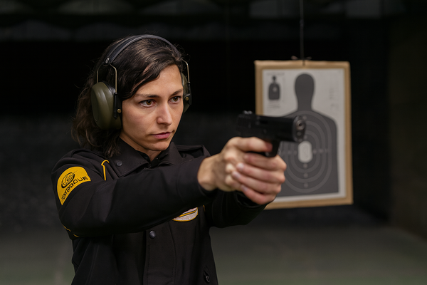 Vigilante de Seguridad en galería de tiro