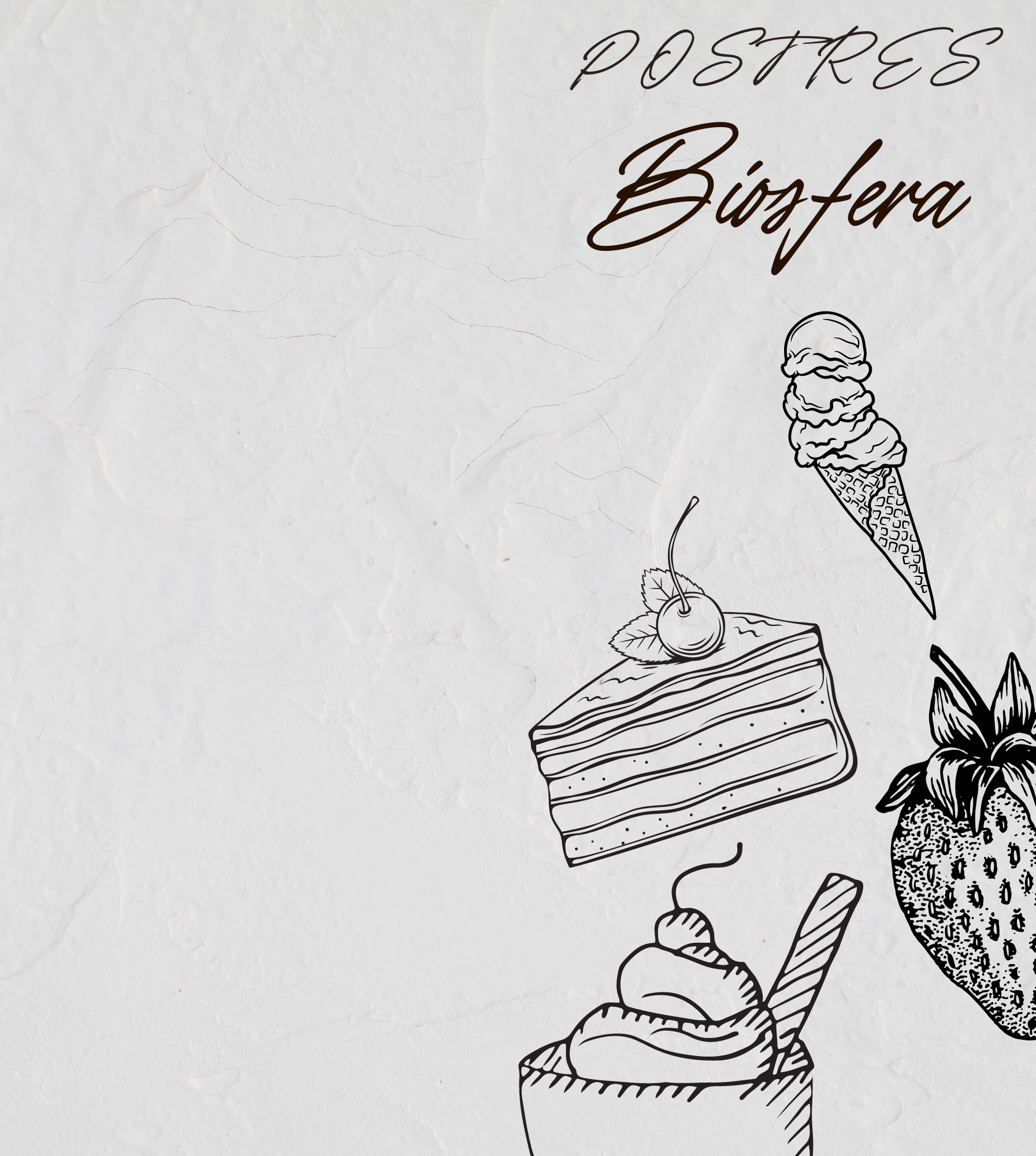 Un dibujo en blanco y negro de un pastel de helado y una fresa.