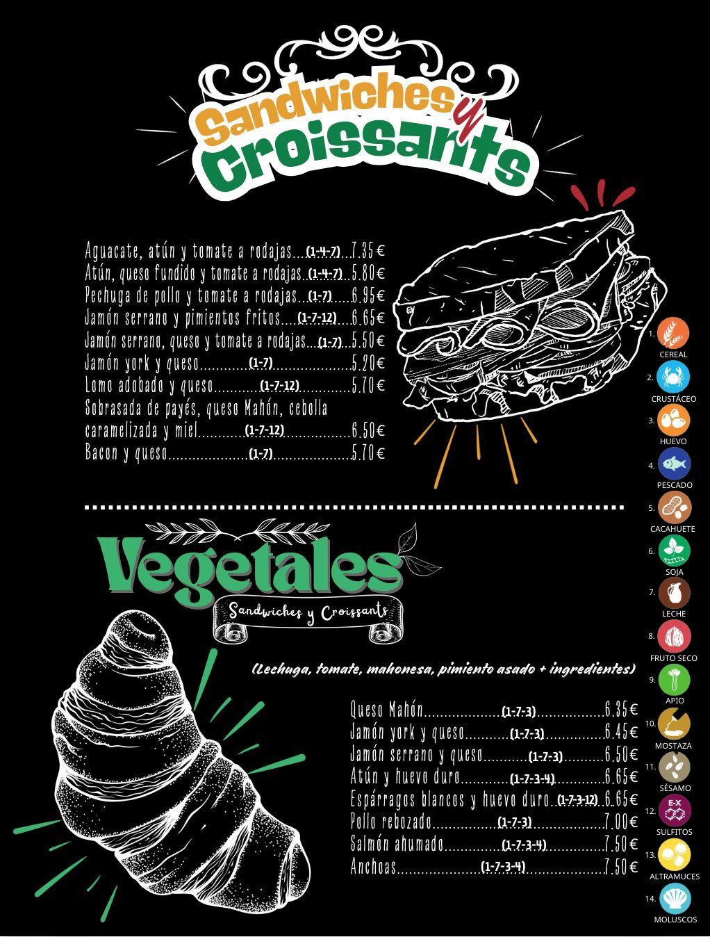 A menu for a restaurant called hamburguesa + patatas fritas o bravas