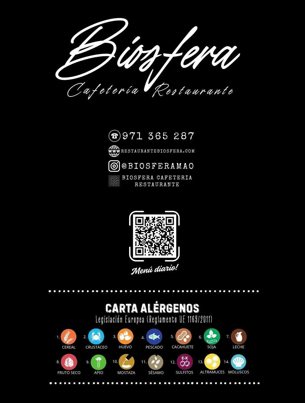 Un menú para un restaurante con una pared de ladrillos al fondo.