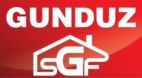 Accueil Texte « GUNDUZ » sur un logo représentant le contour d'une maison avec les lettres « SGF » à l'intérieur, le tout sur fond rouge.