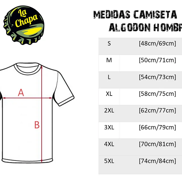 Un dibujo de una camiseta con medidas.