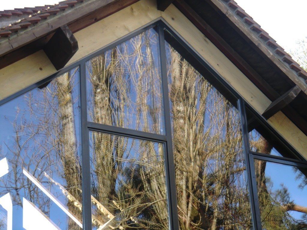 Vue zoomée verrière de pignon