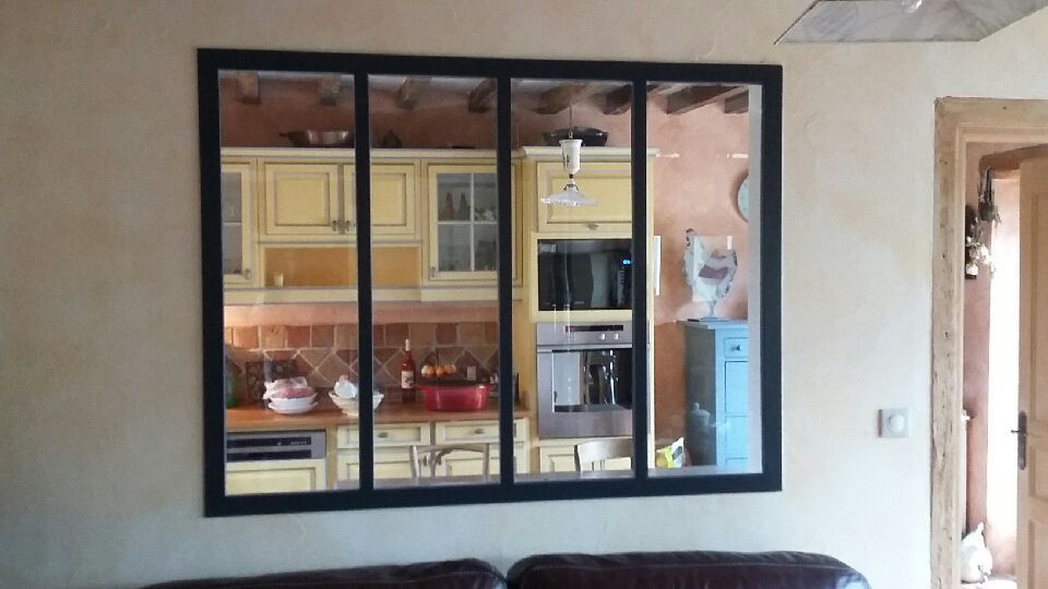 Verrière salon cuisine