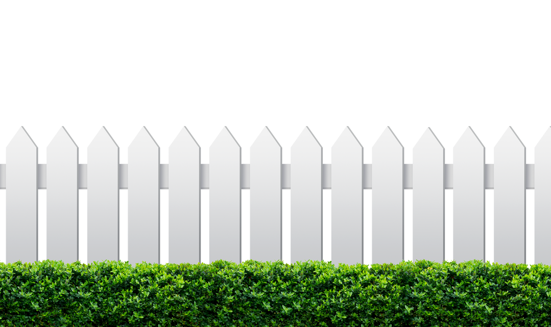 Petite clôture en bois blanc