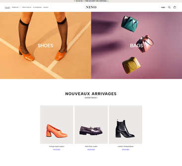 Page d'accueil chaussures et sacs : femme en chaussures, sacs à main flottants, nouveautés.