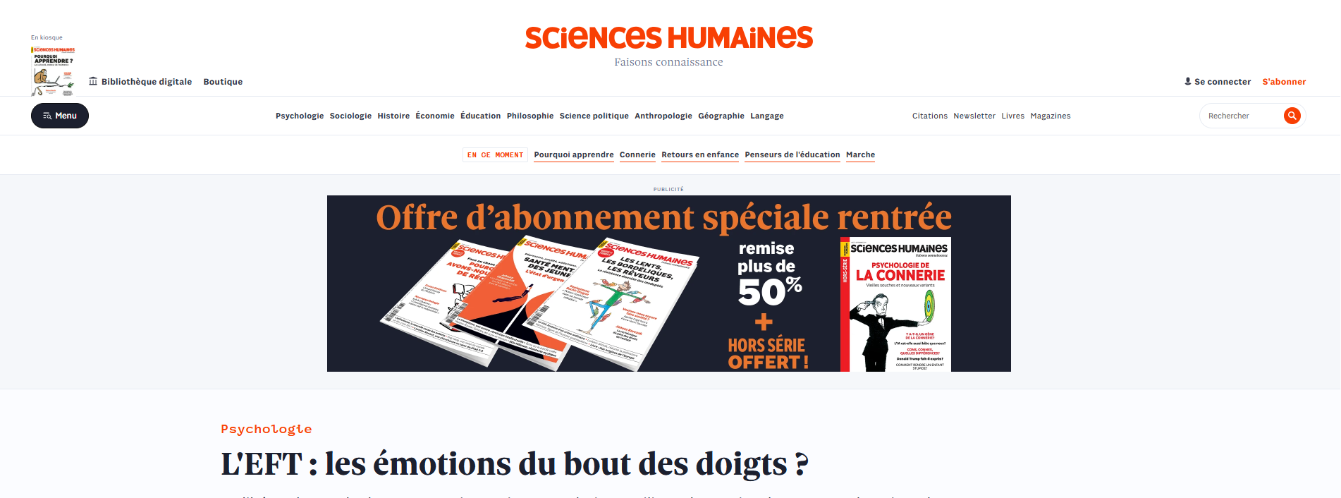 Article Sciences humaines