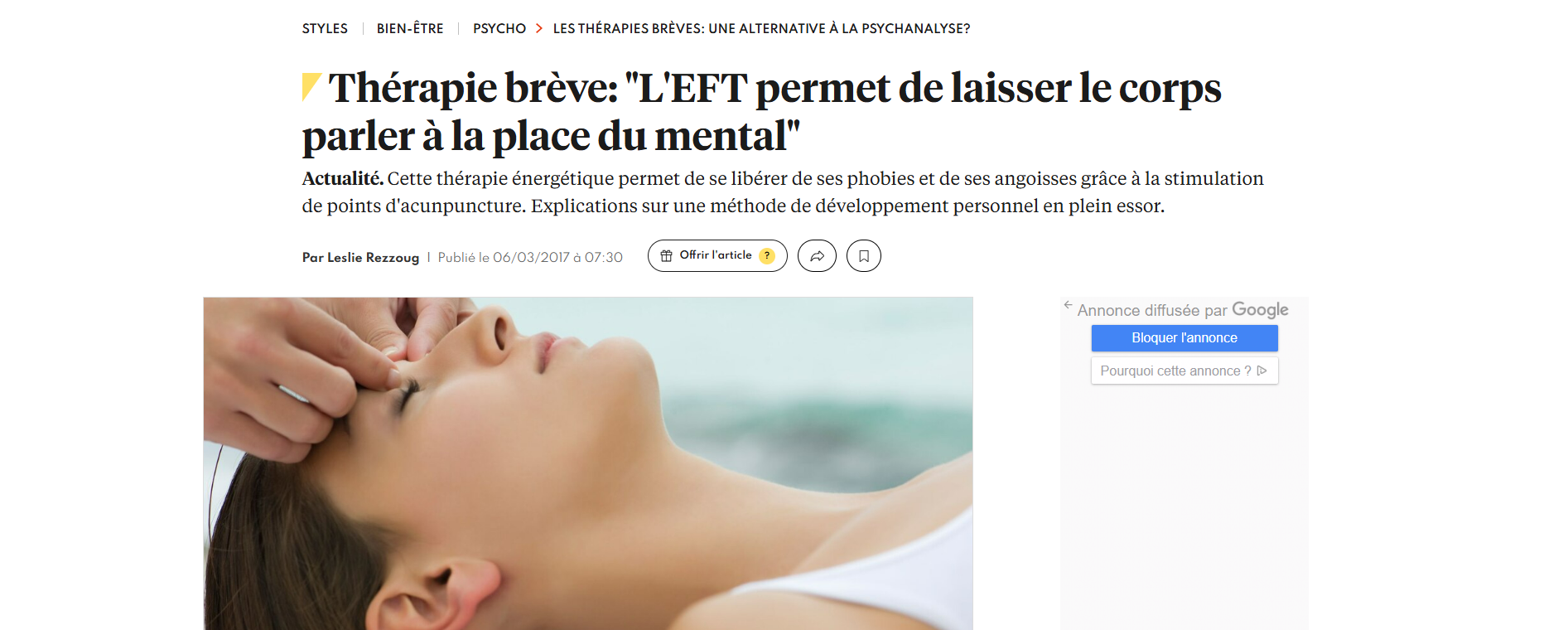 Articles sur l'EFT