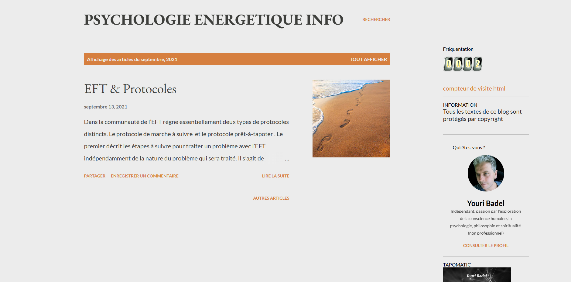 Psychologie énergétique, info dans un article