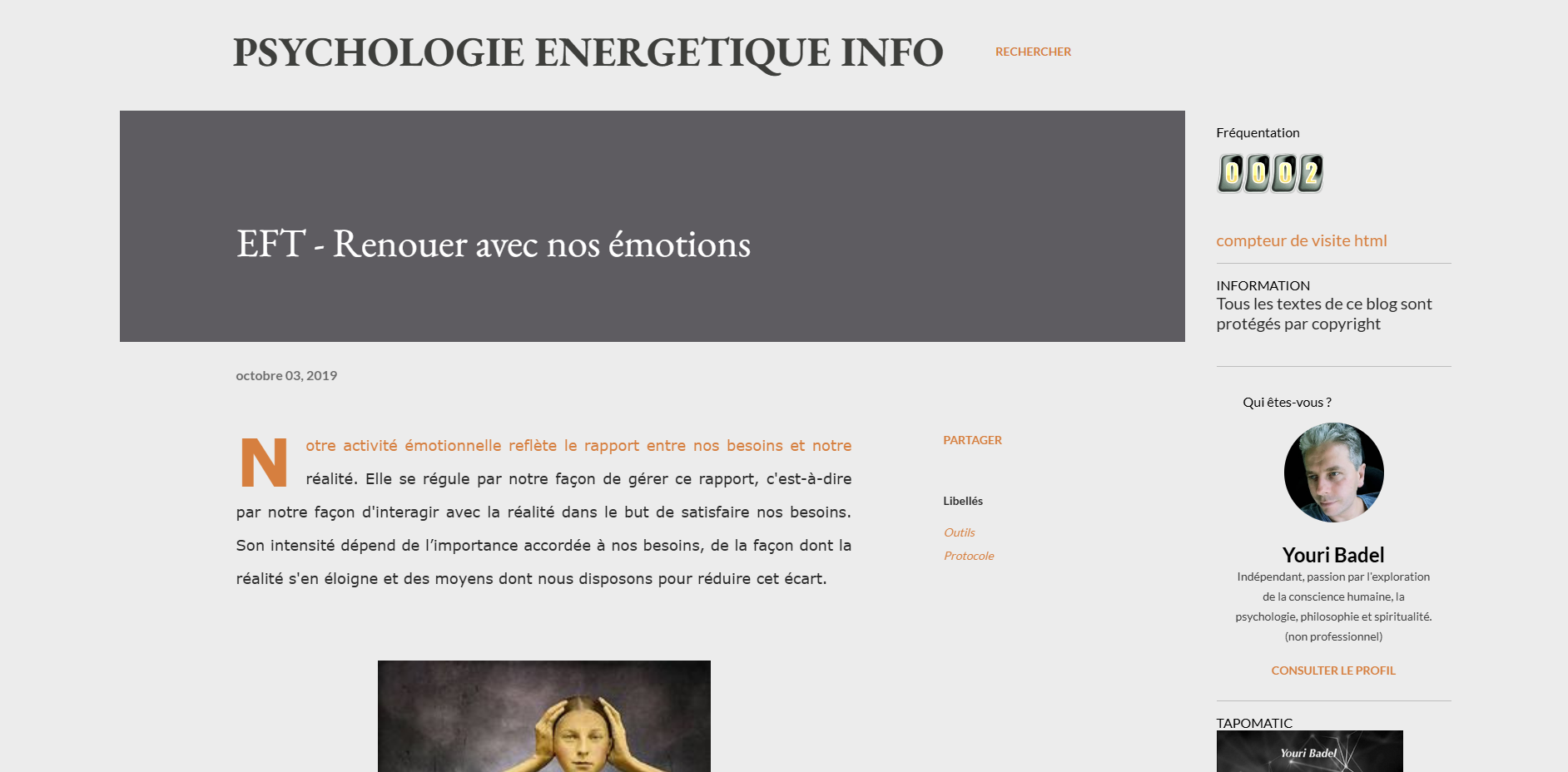 Psychologie énergétique, article