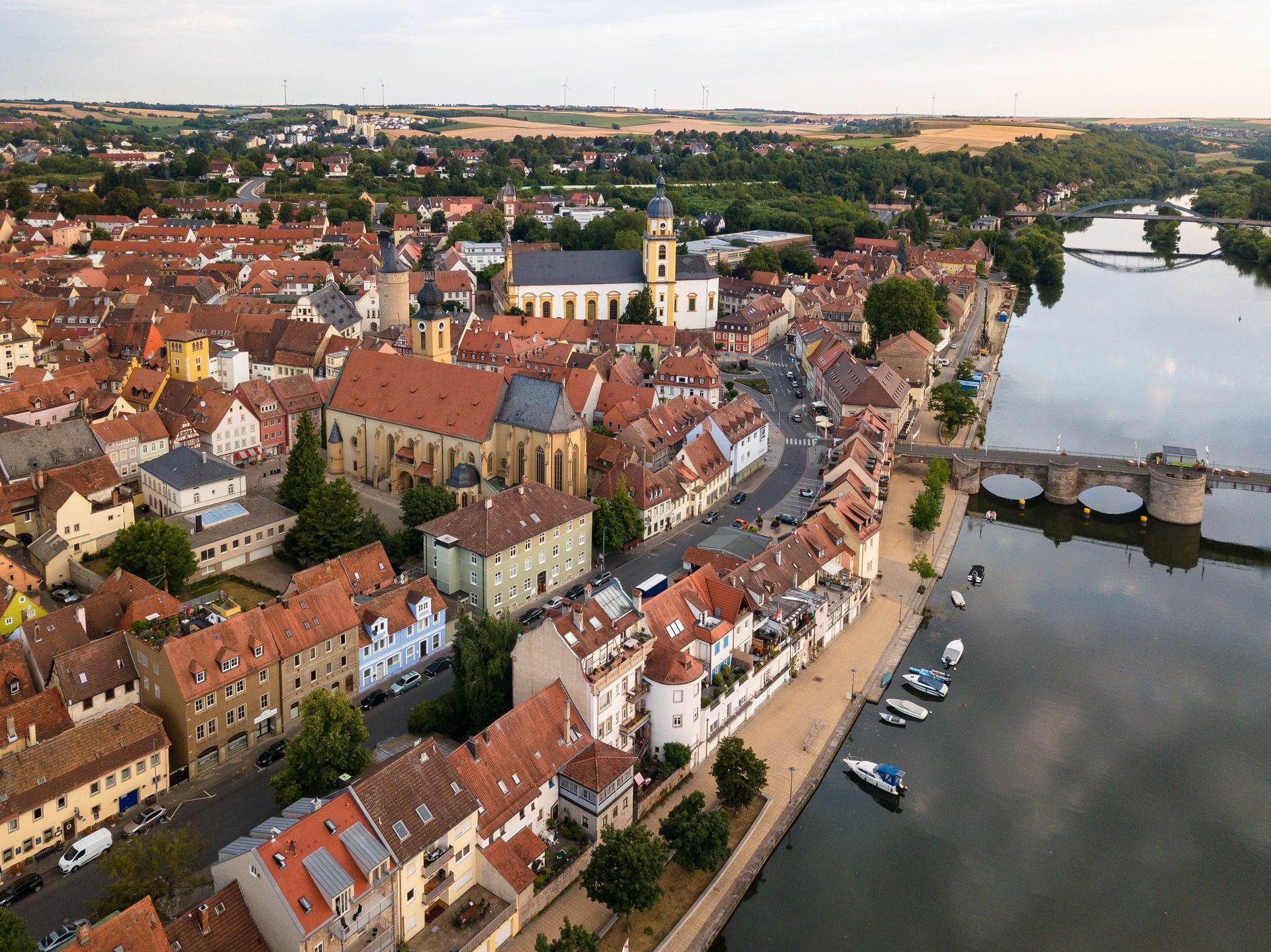 Ferienwohnung Kitzingen flair Alte Brauerei Kitzingen von Oben
