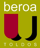 Es un logotipo para una empresa llamada beroa toldos.