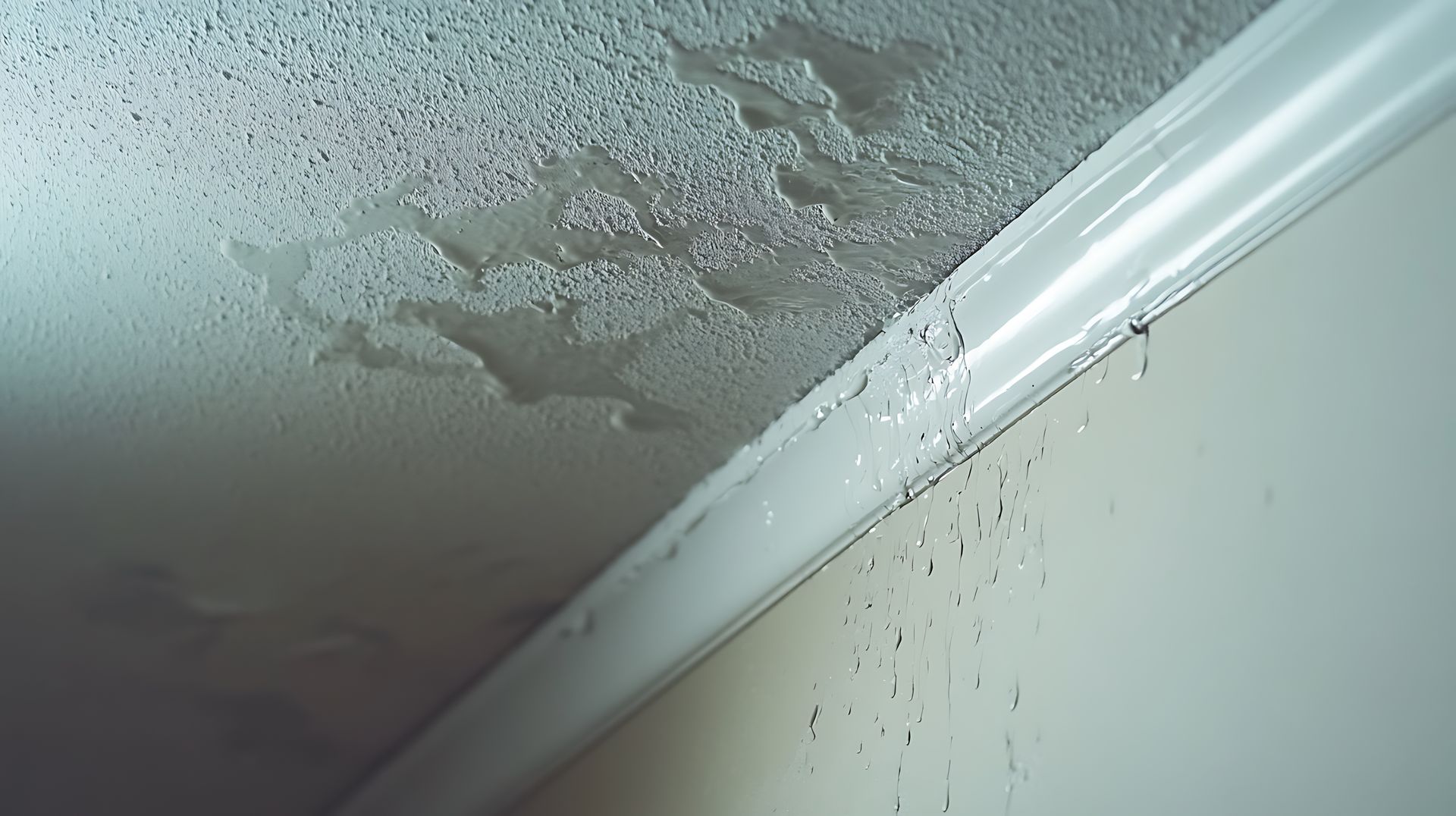 Une fuite d'eau au plafond