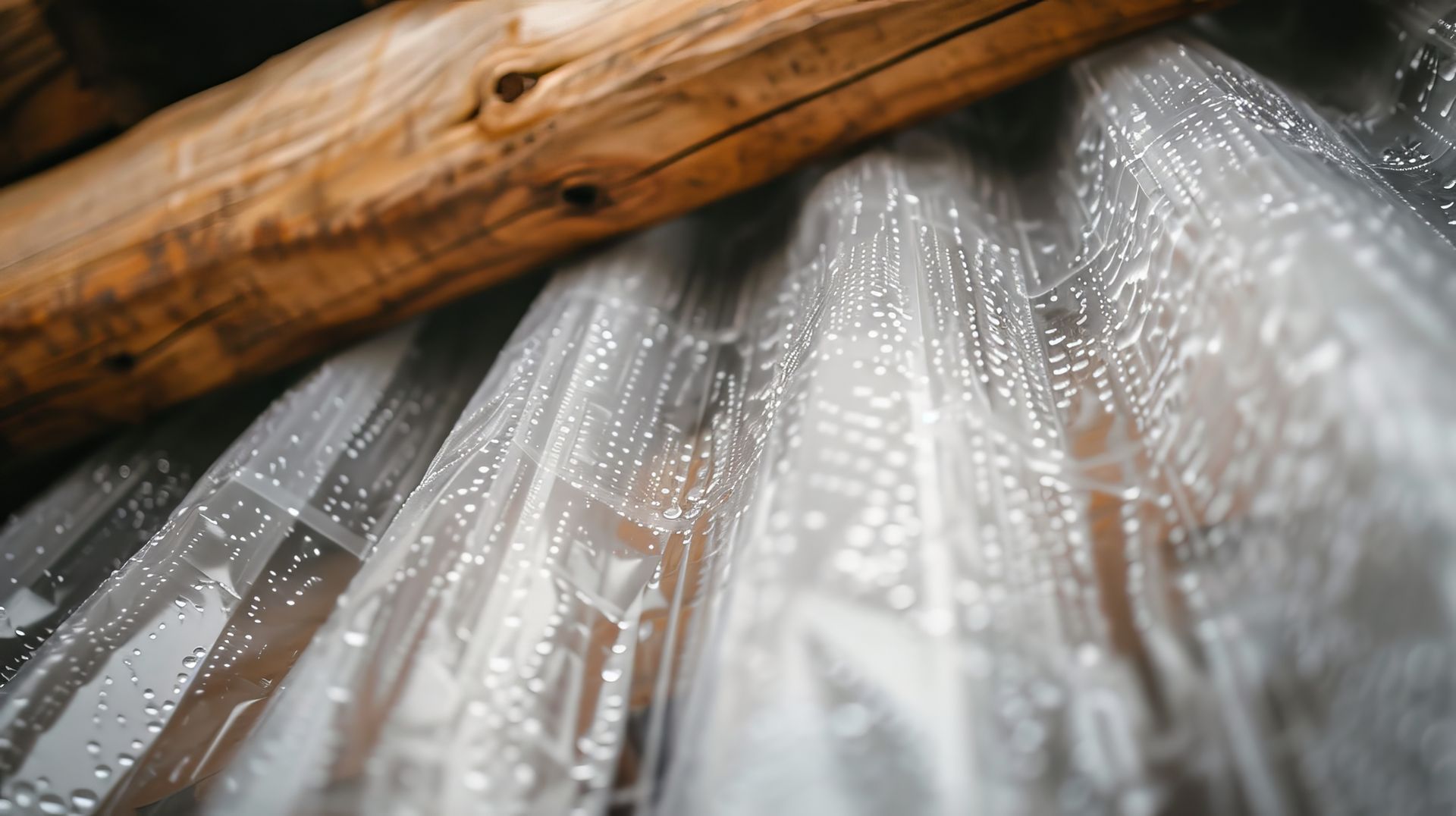 Une image avec du plastique et du bois représentant une fuite