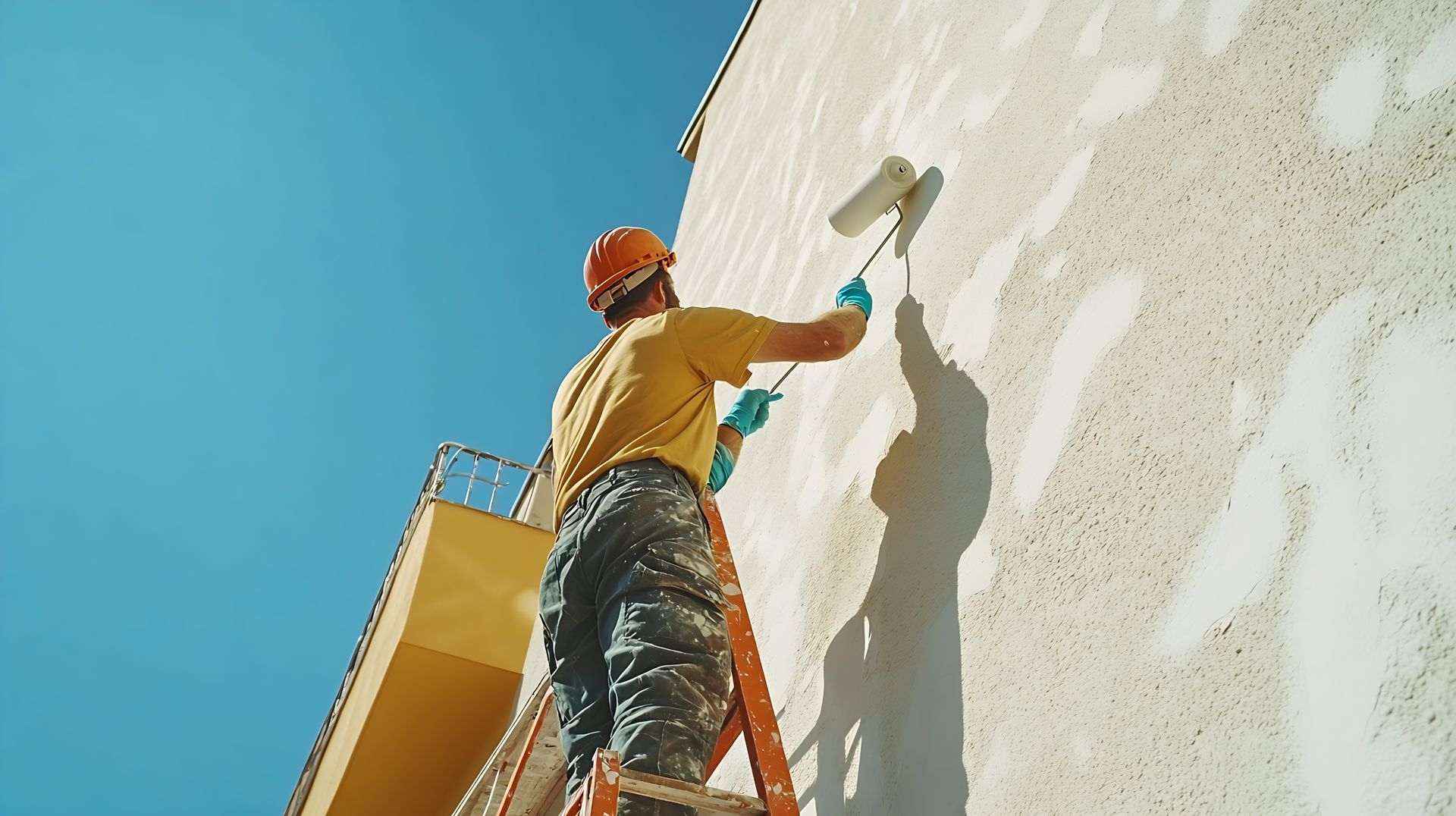 Un homme rénove l'intérieur d'une maison