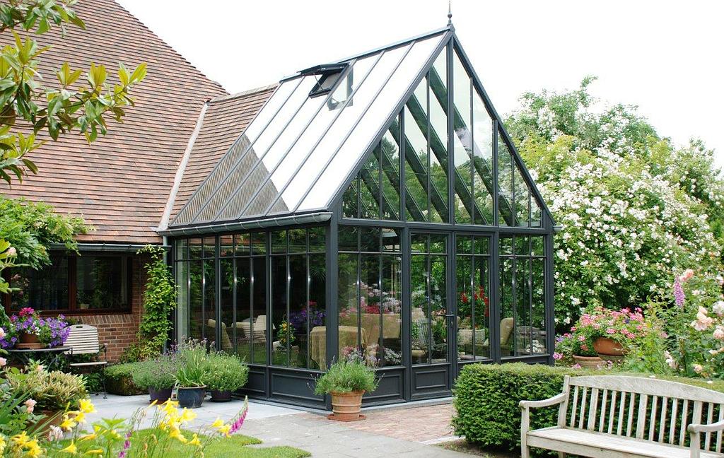 Véranda alumium vert foncé