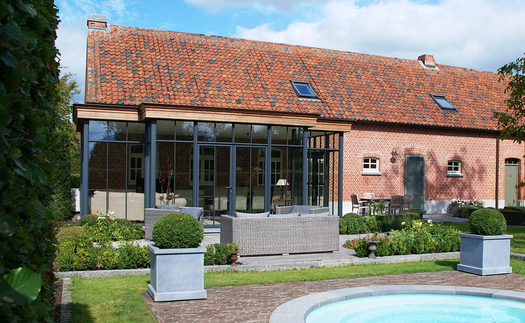 Véranda alumium toit plat