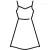 Un dibujo en blanco y negro de un vestido sobre un fondo blanco.