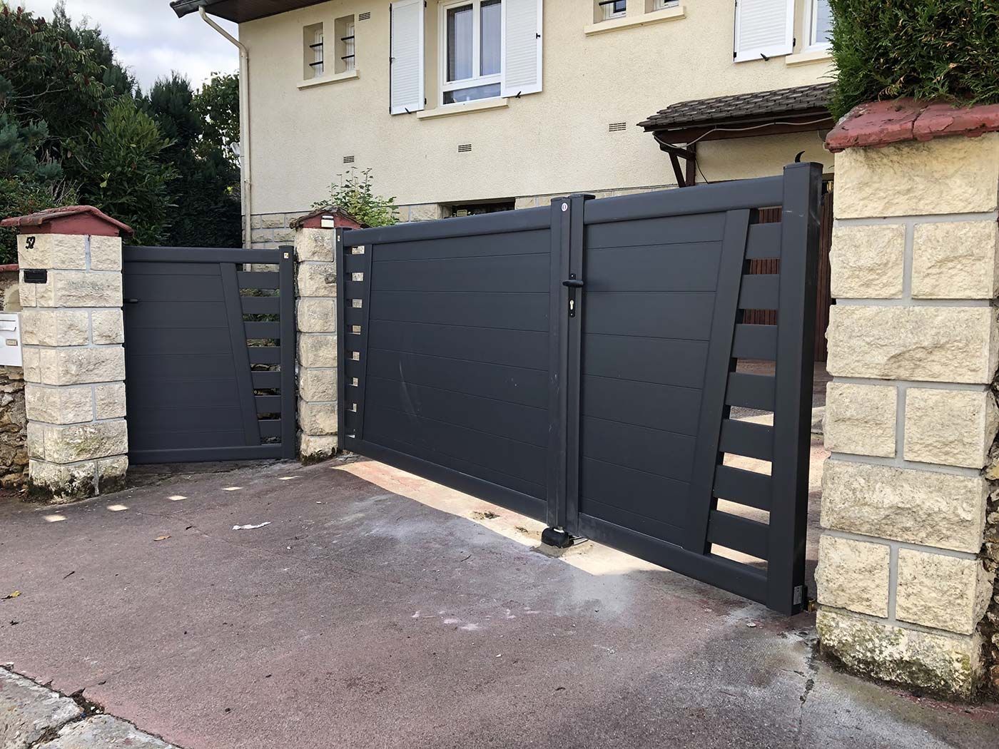 Portail et portillon anthracite