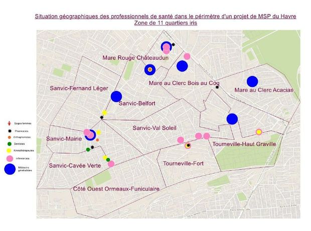 Carte de la zone d'intervention