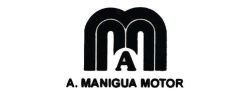 Un logotipo de Manigua Motor sobre un fondo blanco.