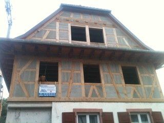 Pose de charpente en bois