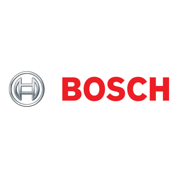 El logotipo rojo de BOSCH con su característico icono gráfico circular plateado a la izquierda.