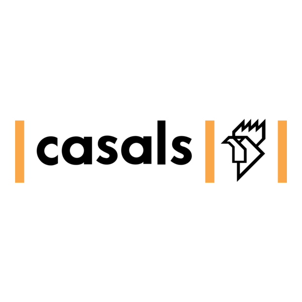 Logotipo de Casals que muestra el texto negro 