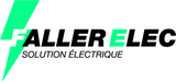 Un logo pour une entreprise appelée faller elec avec un éclair.