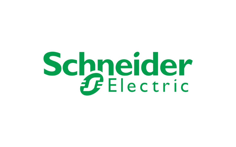 Le logo schneider electric est vert et blanc sur fond blanc.