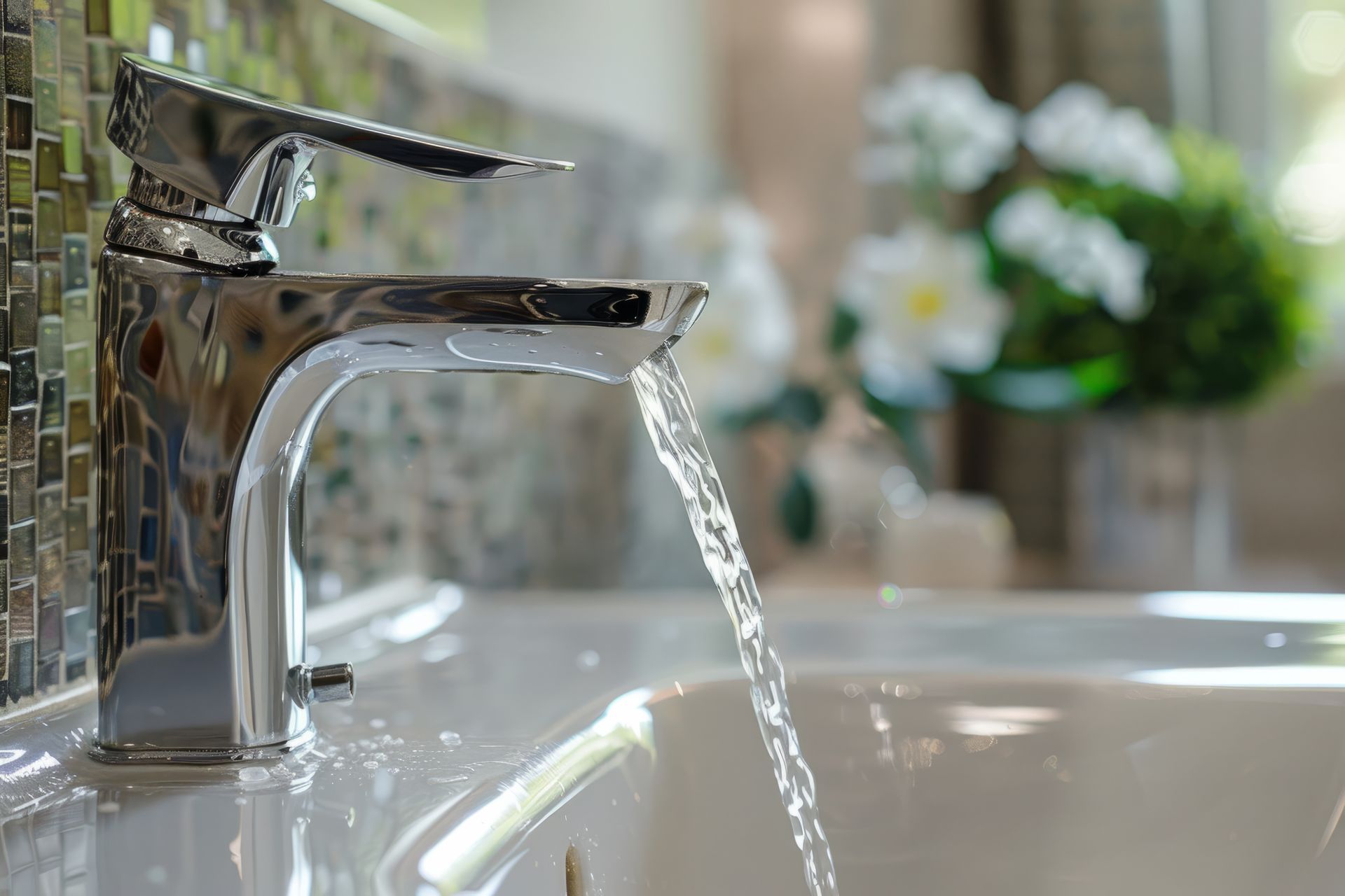 Une ampoule pousse dans le sol à côté d'une petite plante.