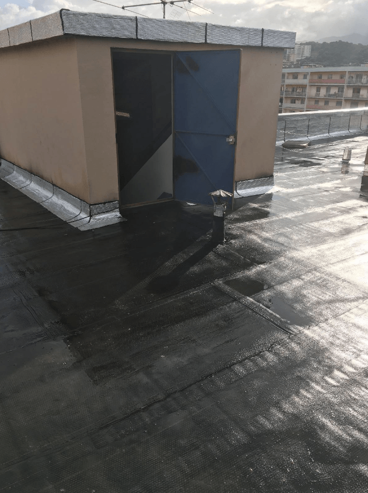 Accès au toit par escalier