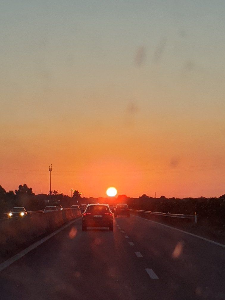 Un coucher de soleil.